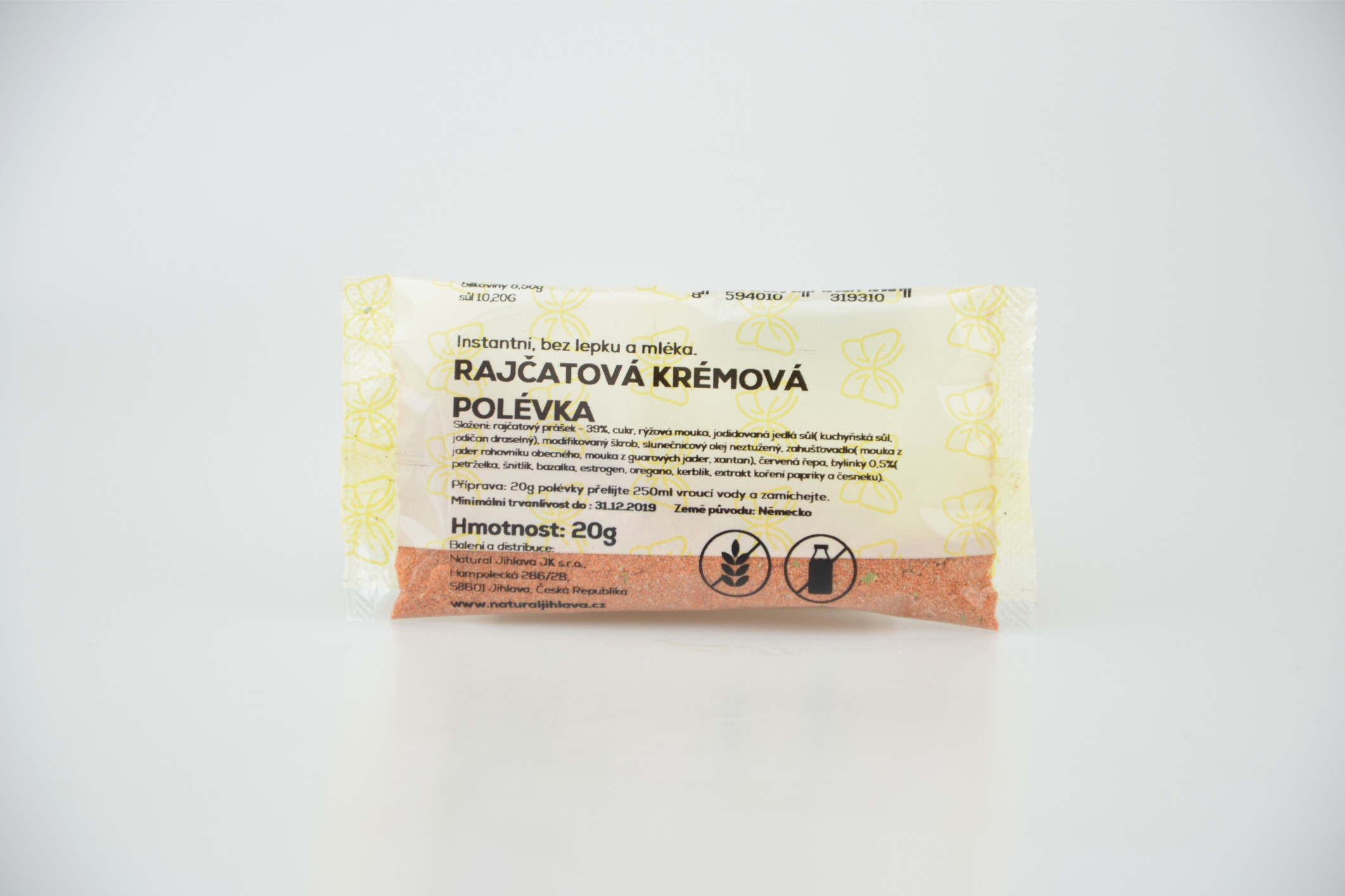 Instantní bezlepková krémová polévka rajčatová NATURAL 20 g