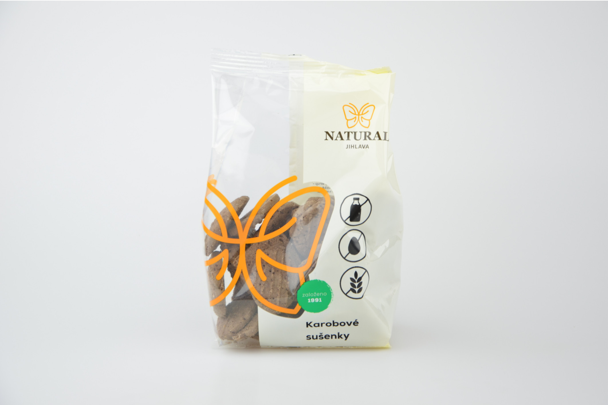 Karobové bezlepkové sušenky NATURAL 150 g