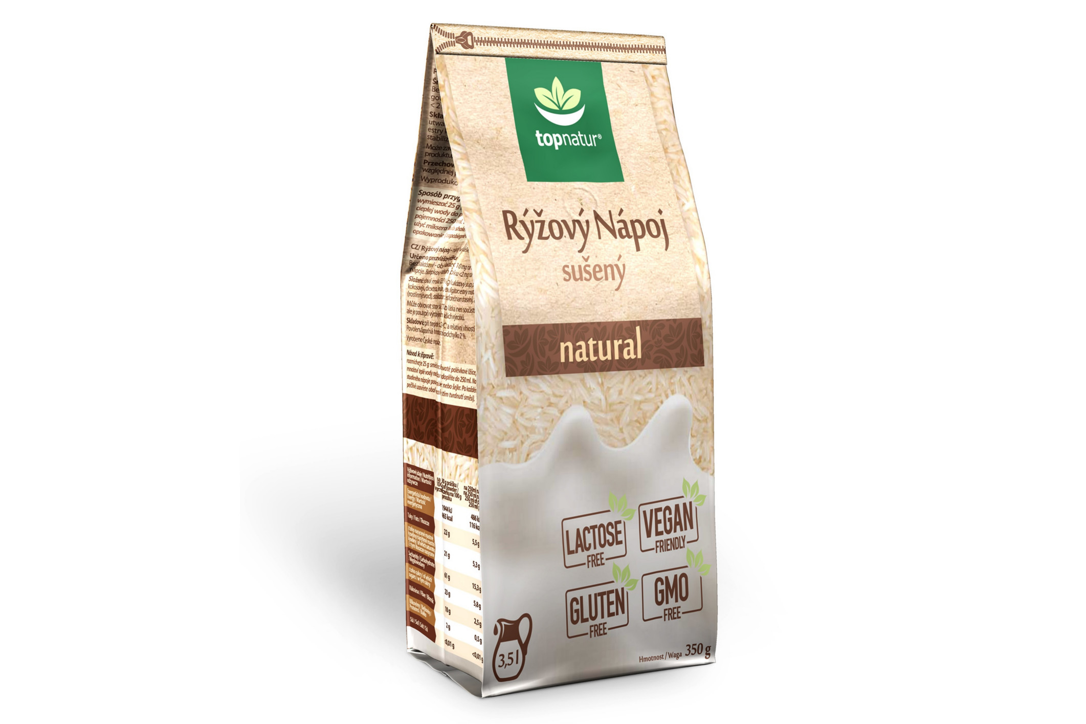 Rýžový nápoj sušený 350 g TOPNATUR