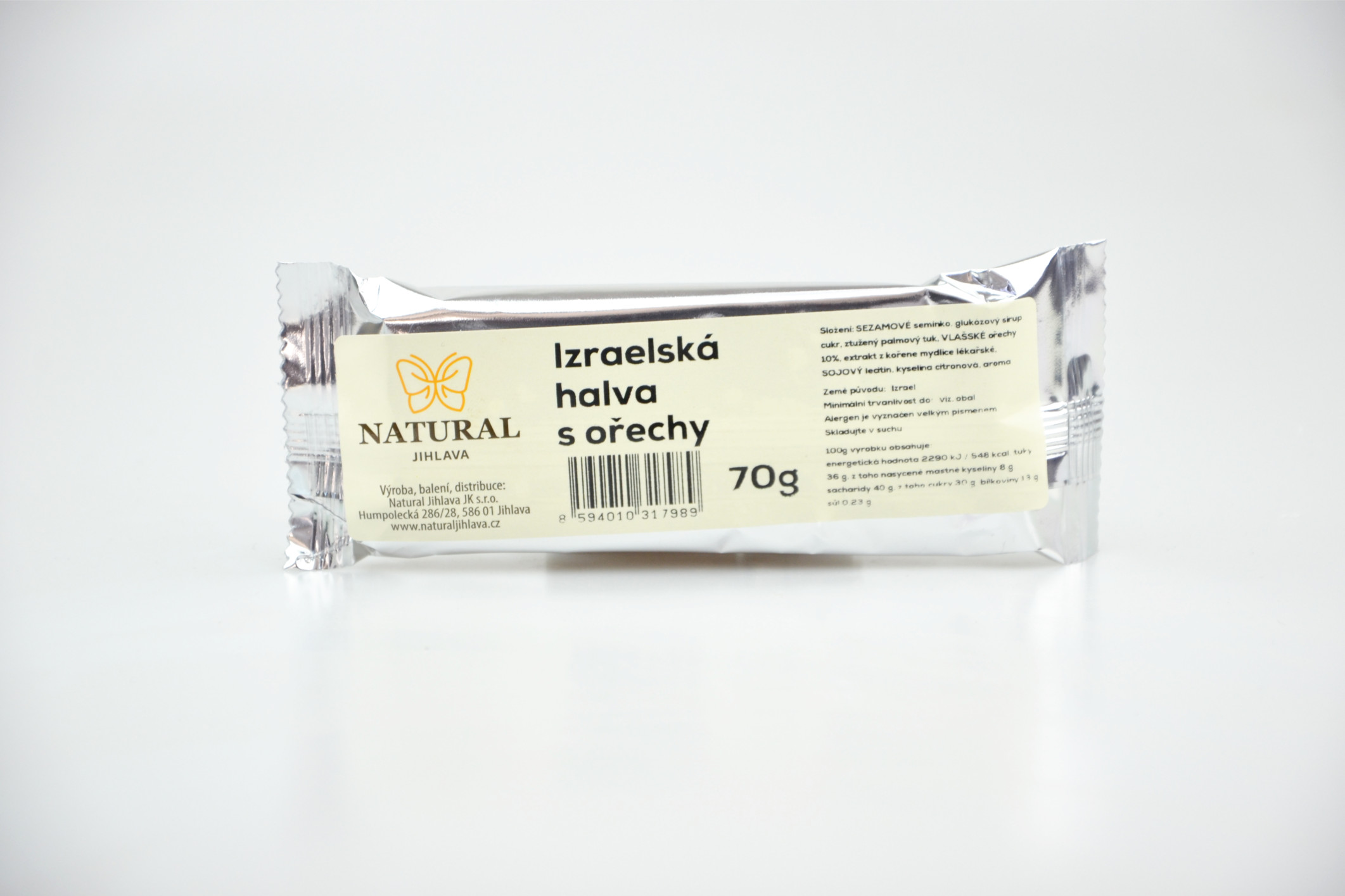 Chalva Izrael s ořechy NATURAL 70 g