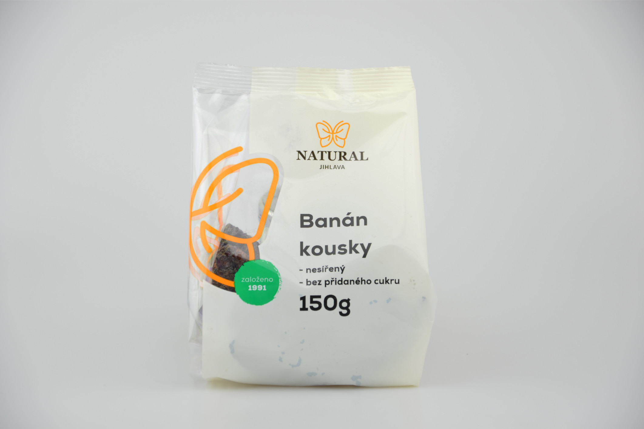 Banán kousky nesířený bez cukru NATURAL 150 g