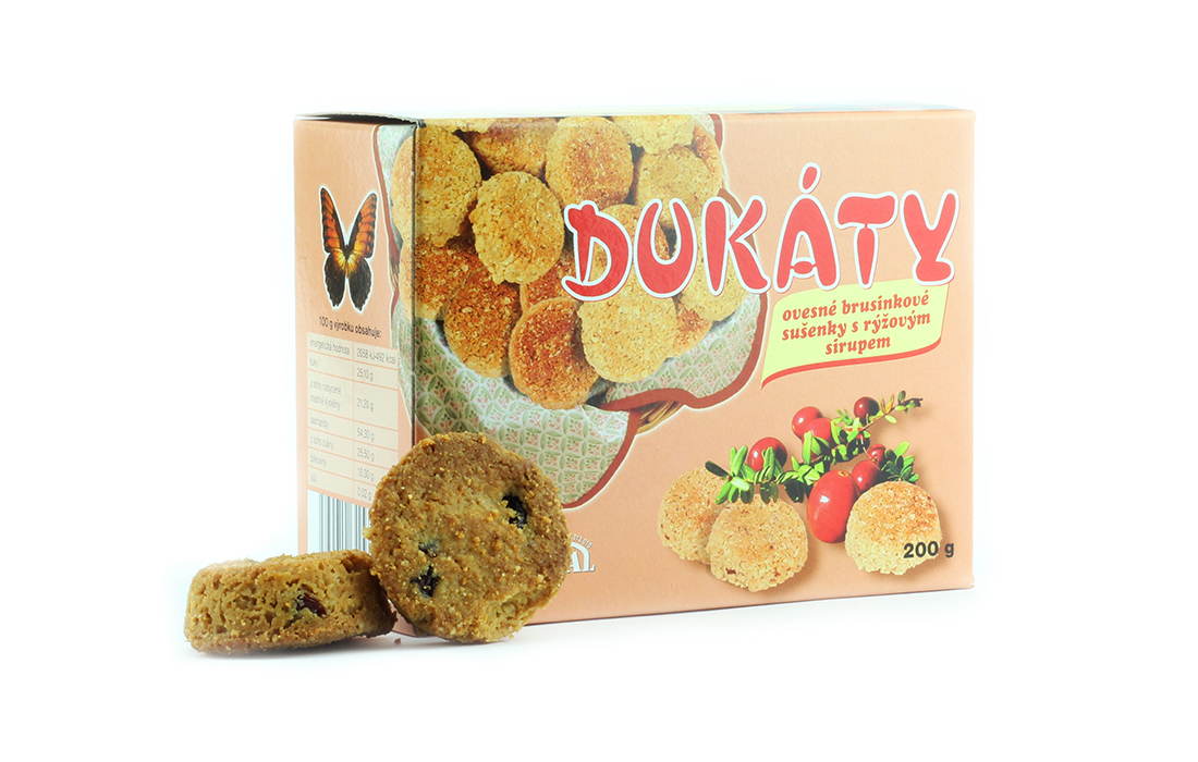 Dukáty brusinkové NATURAL 200 g