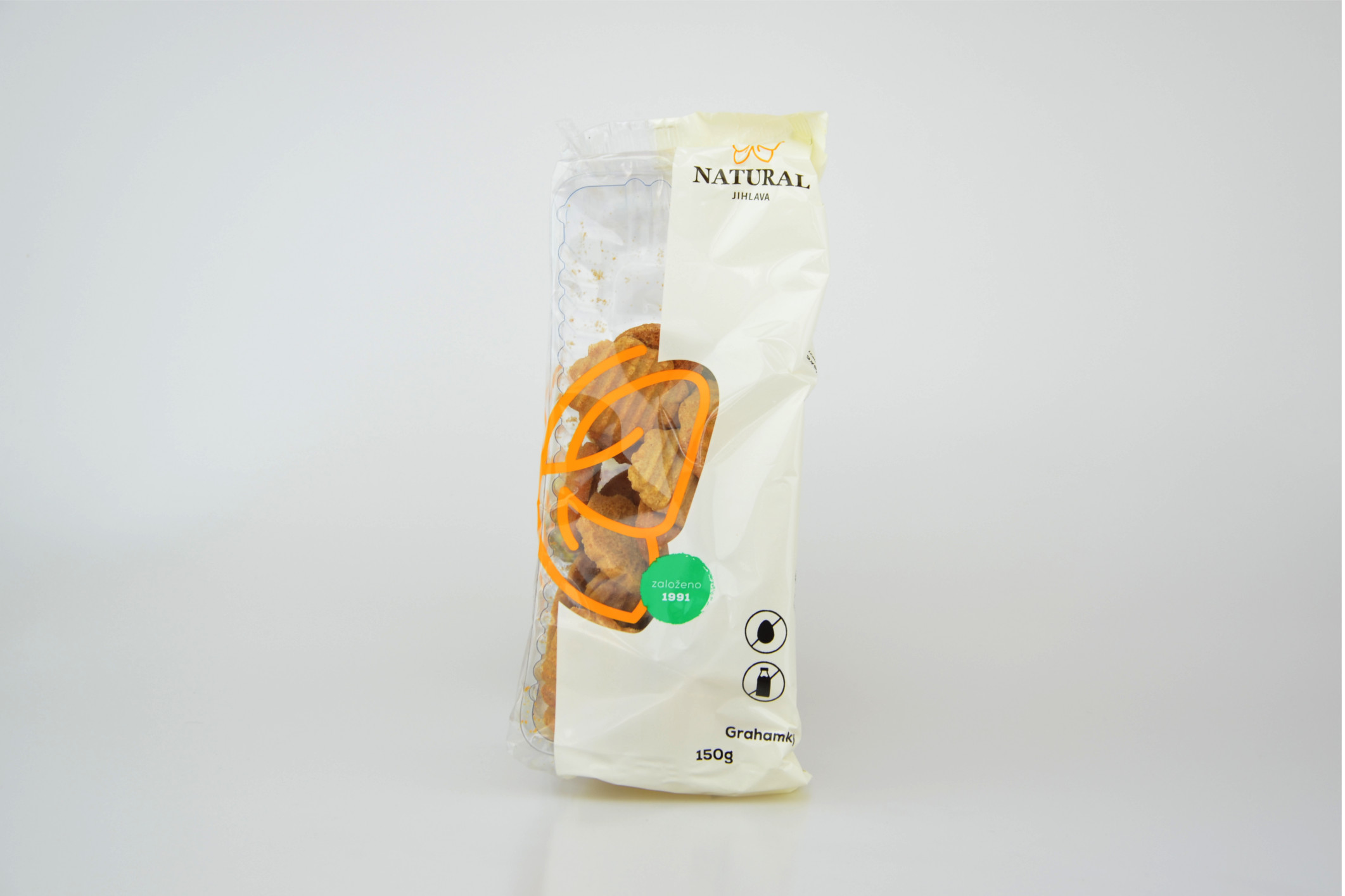 Fotografie Grahamky celozrnné sušenky NATURAL 150 g
