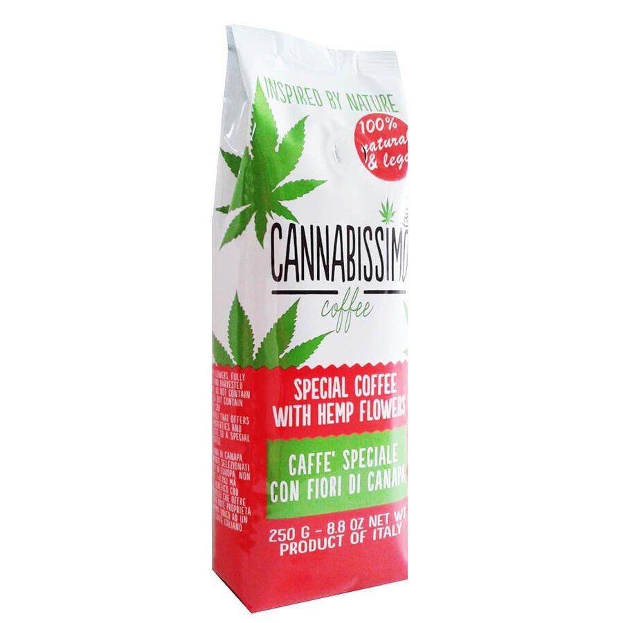 CANNABISSIMO CBD Coffee - mletá káva s konopnými květy 250 g
