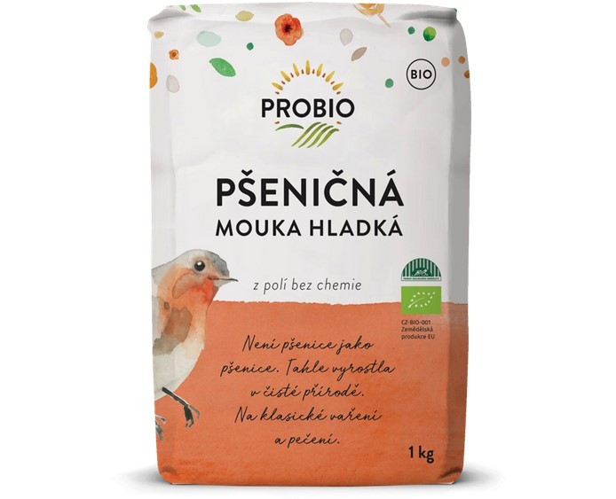 Fotografie Mouka pšeničná bílá hladká PROBIO BIO 1 kg