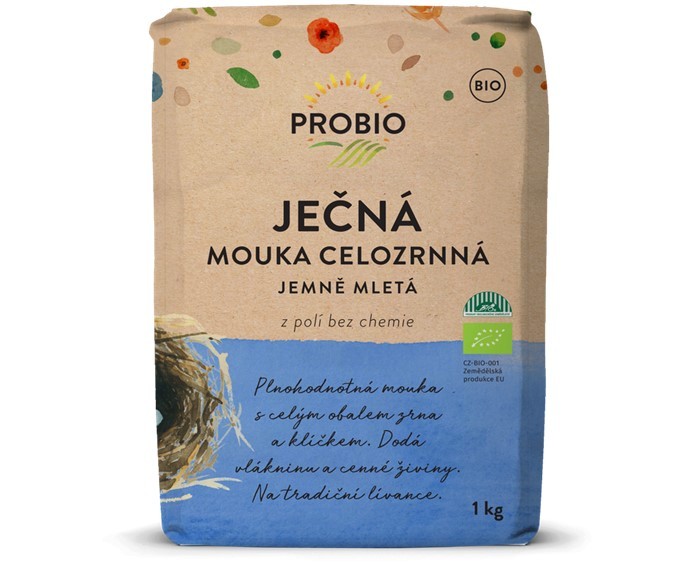 Mouka ječná celozrnná jemně mletá PROBIO BIO 1 kg