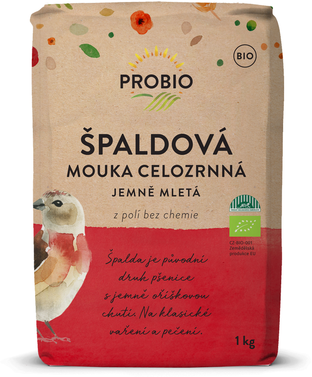 Mouka špaldová celozrnná jemně mletá PROBIO BIO 1 kg