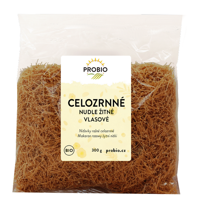 Nudle žitné celozrnné vlasové PROBIO BIO 300 g