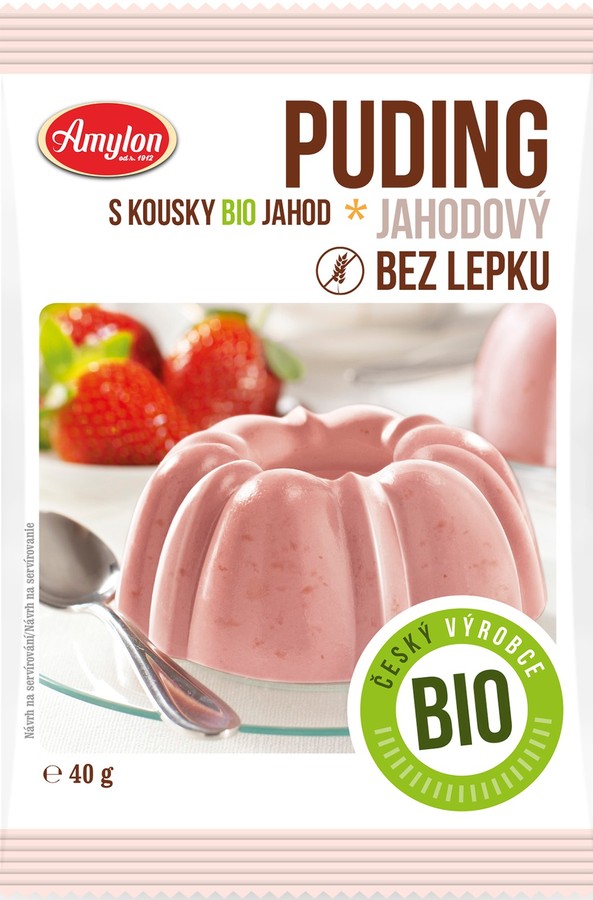 Puding jahodový AMYLON BIO 40 g