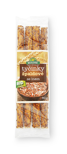 Tyčinky špaldové se lnem BIOLINIE BIO 60 g