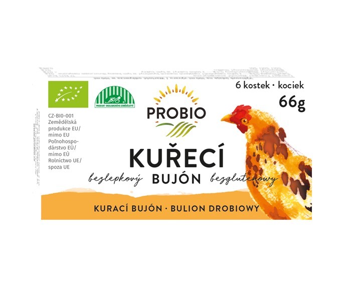 Bujón kuřecí - kostky 6x0,5 l PROBIO BIO 66 g