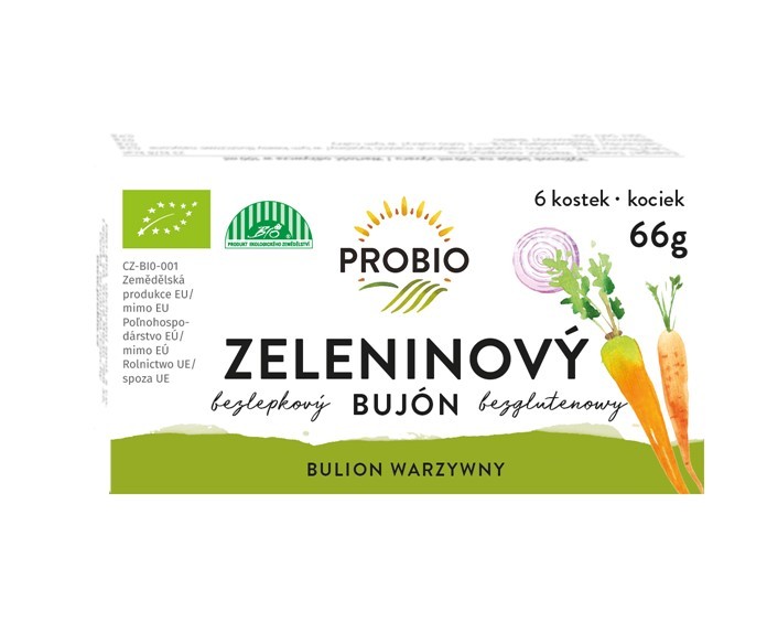 Bujón zeleninový - kostky 6x0,5 l PROBIO BIO 66 g