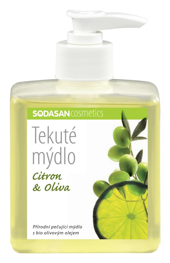 Mýdlo tekuté Citron – Oliva SODASAN 300 ml