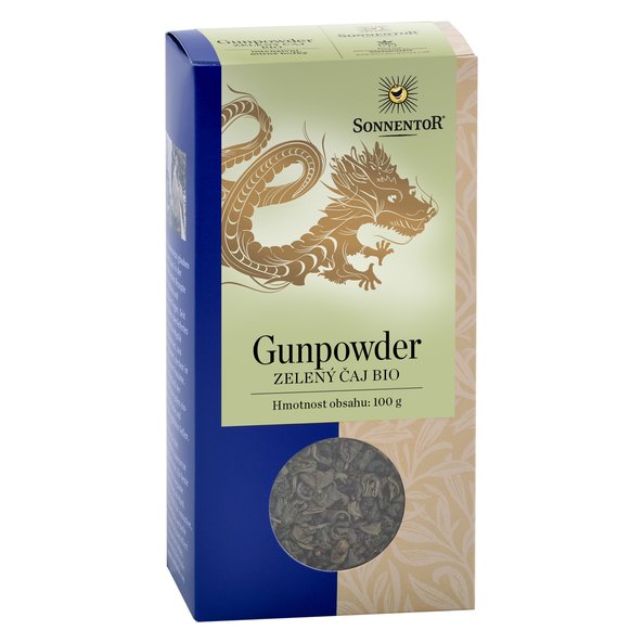 Fotografie Sonnentor Bio Zelený čaj Gunpowder sypaný 100 g