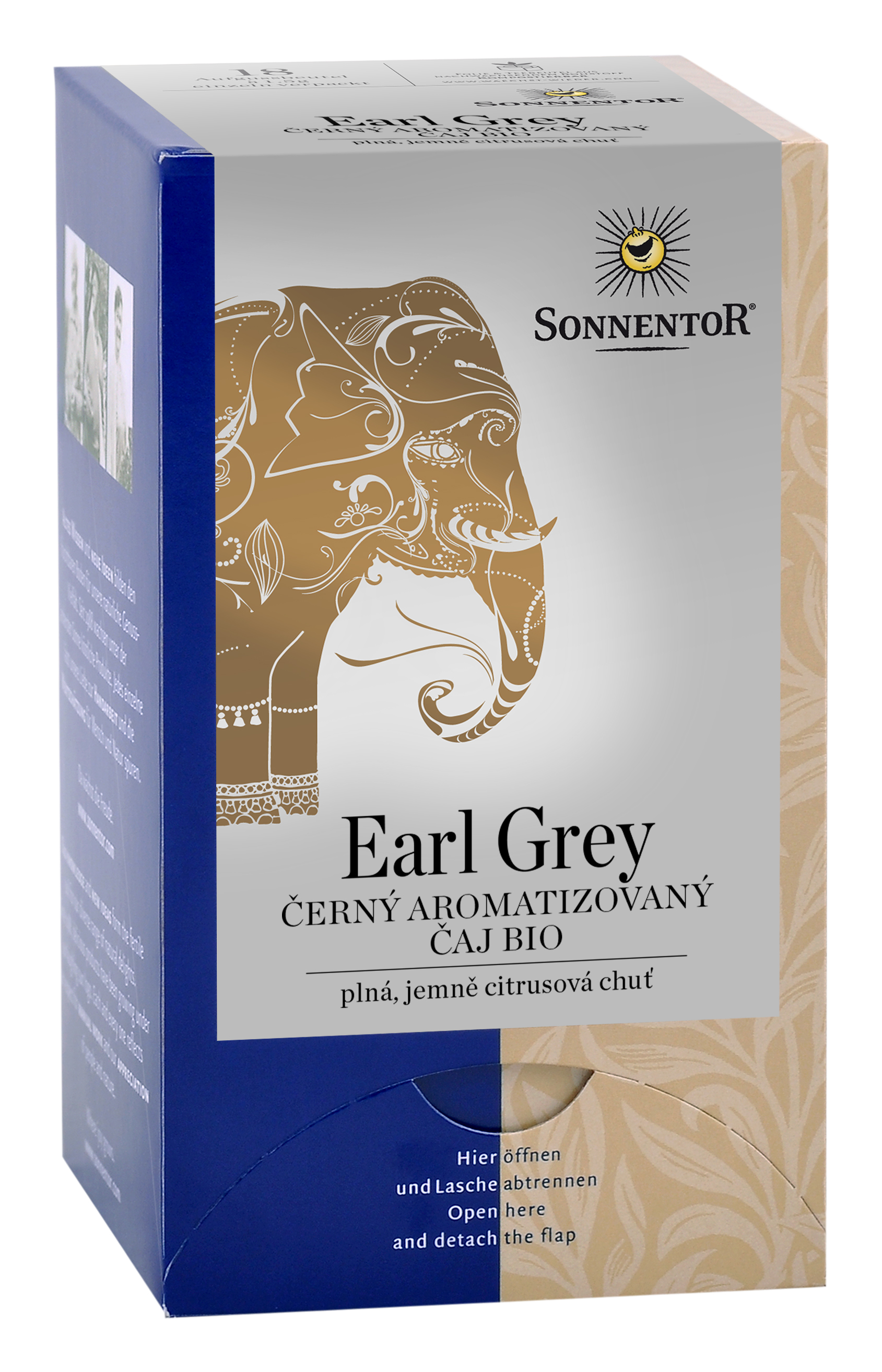 Fotografie Vybraný Earl Grey - aromatizovaný černý čaj BIO 18x1,5 g SONNENTOR