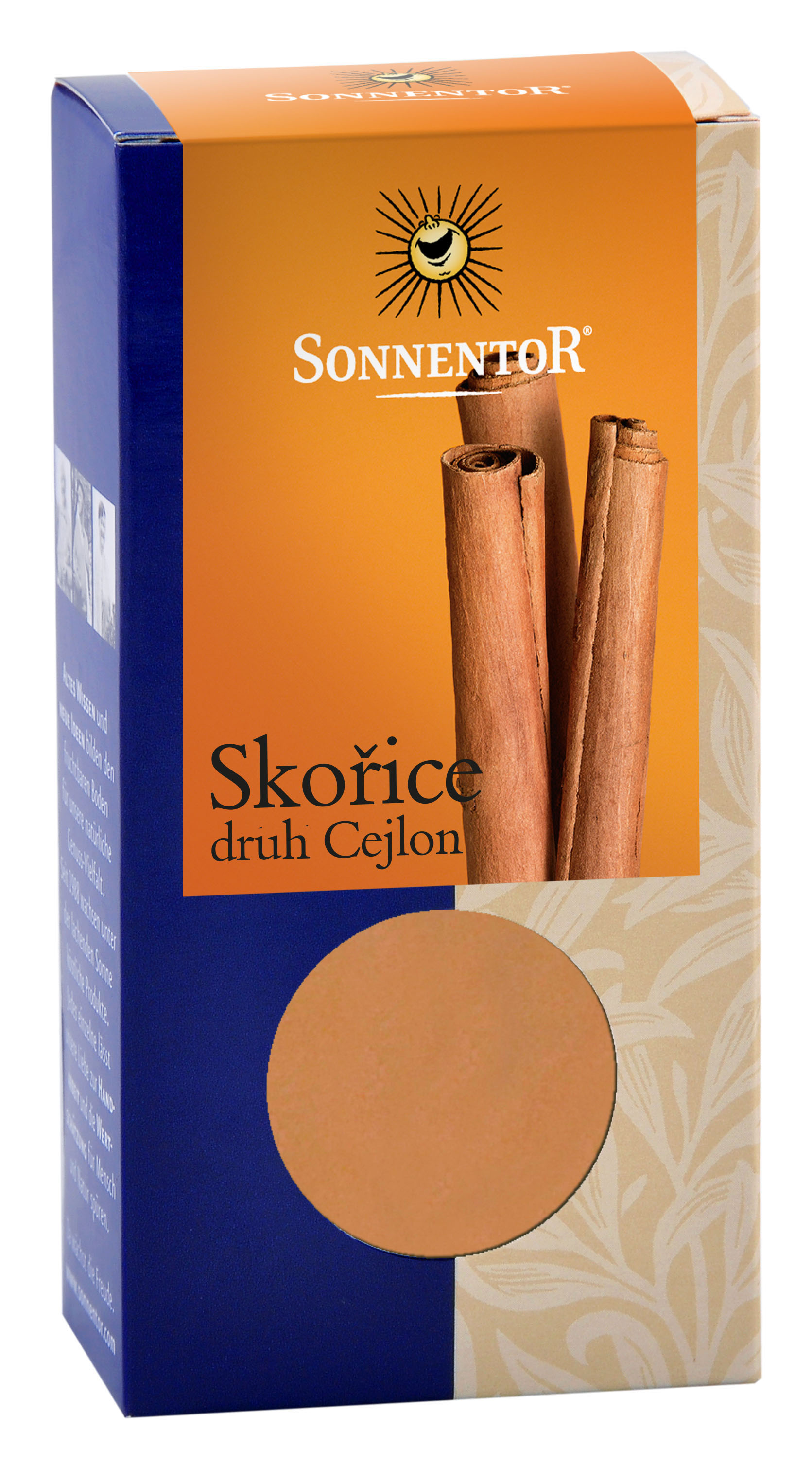 Skořice (druh Cejlon) BIO, mletá, jemná 40 g SONNENTOR