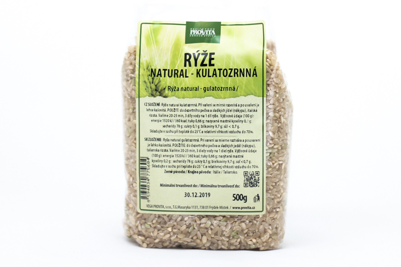 Rýže kulatozrnná natural 500 g PROVITA