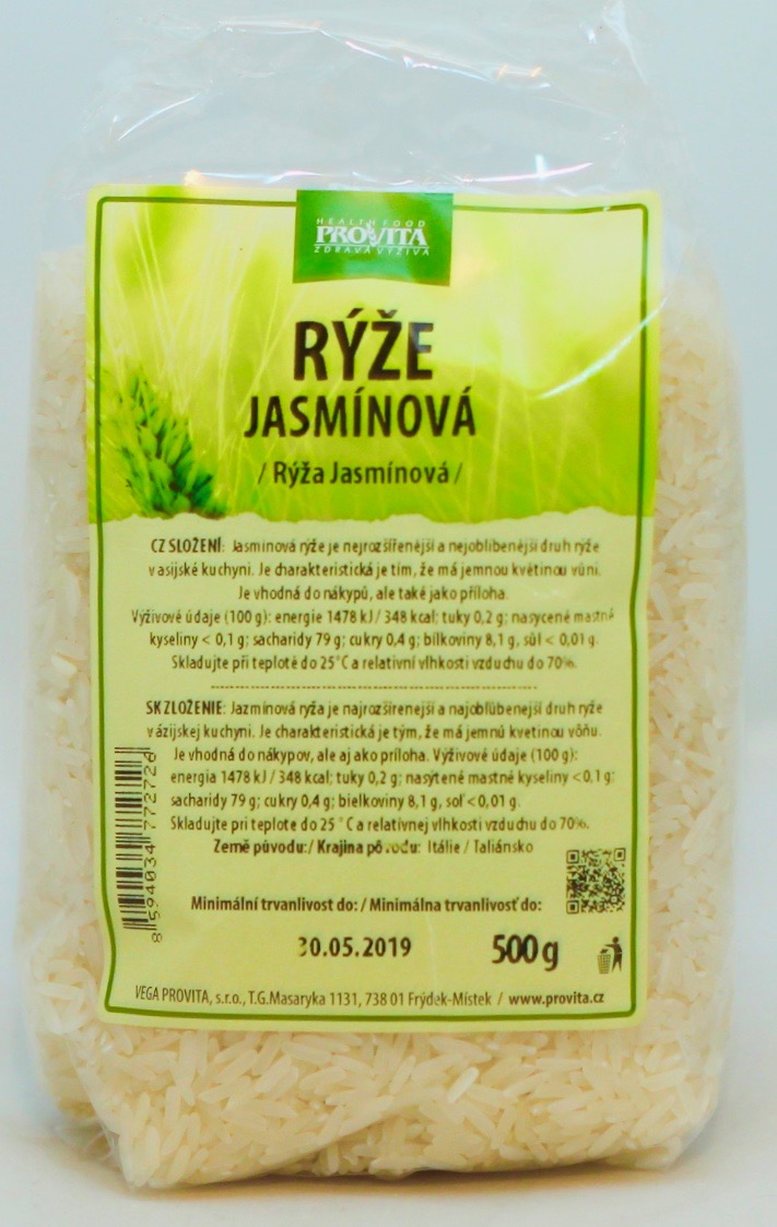 Rýže jasmínová 500 g PROVITA