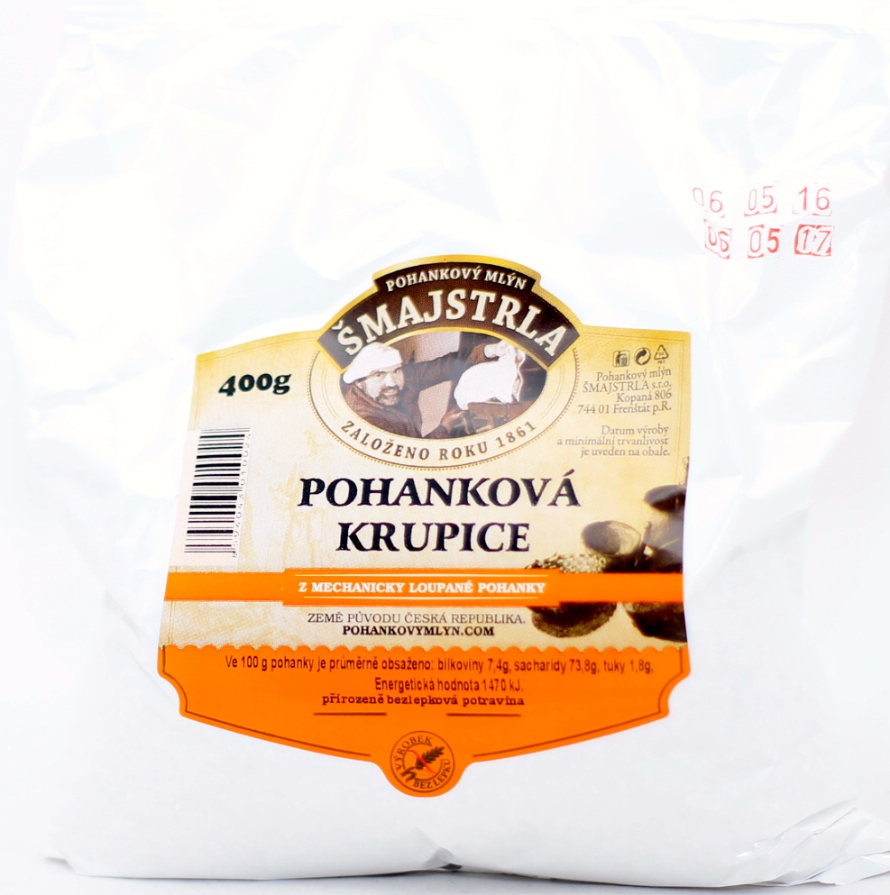 Krupice pohanková bezl. 400 g ŠMAJSTRLA