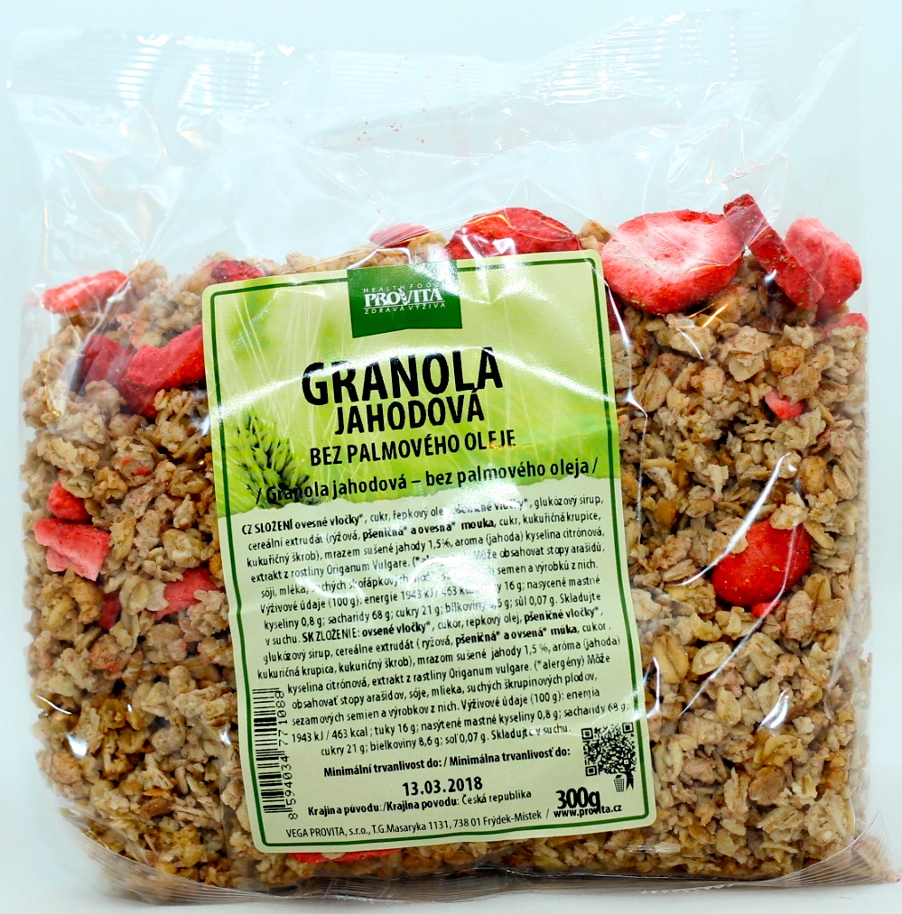 Granola jahodová 300 g PROVITA