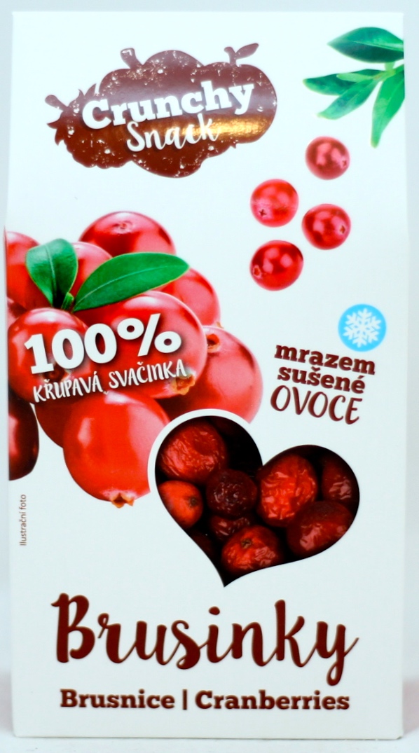 Fotografie Ovoce lyofilizované brusinky 15 g CRUNCHY SNACK