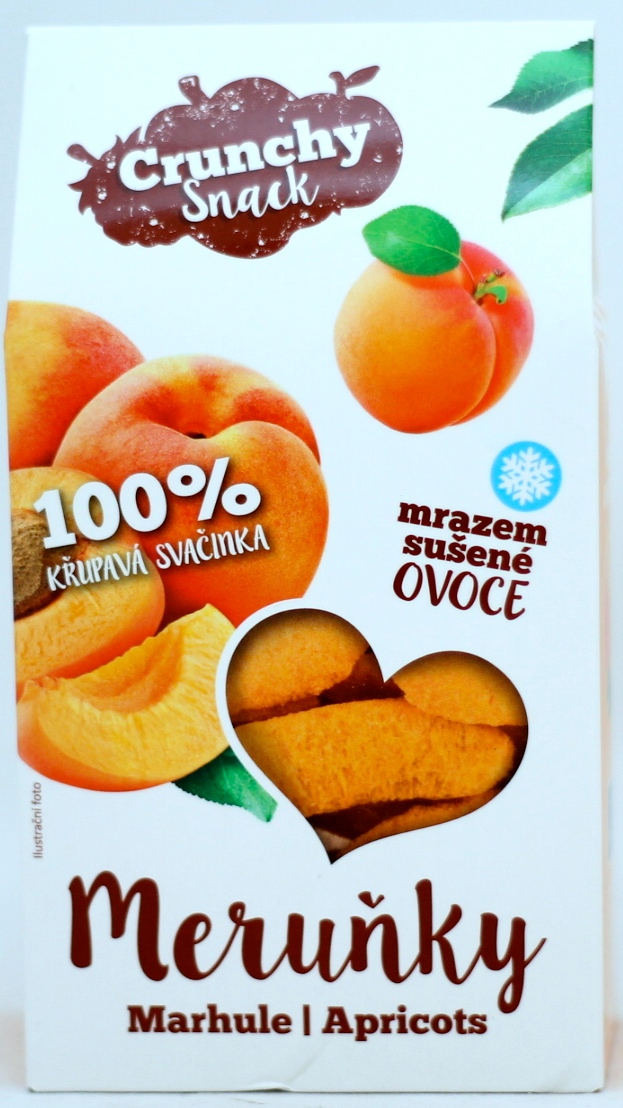 Ovoce lyofilizované meruňky plátky 15 g CRUNCHY SNACK