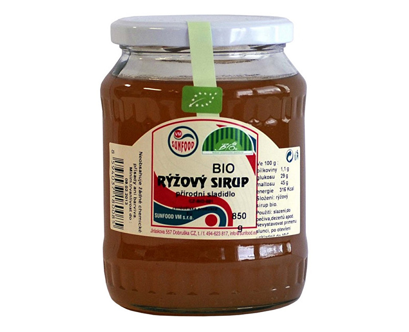 Sirup rýžový 850 g BIO SUNFOOD