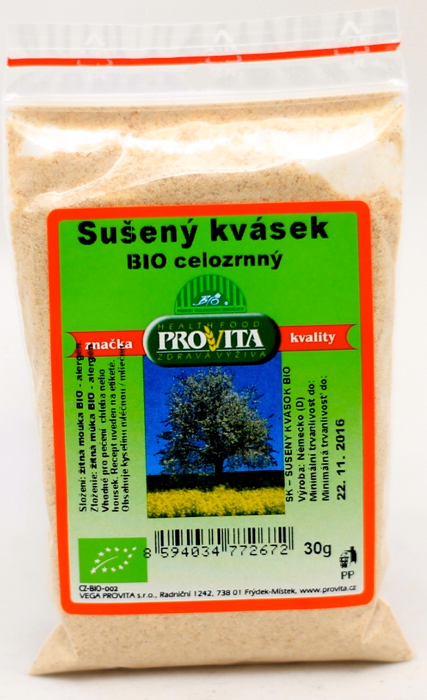 Fotografie Kvásek sušený žitný celozrnný 30 g BIO PROVITA