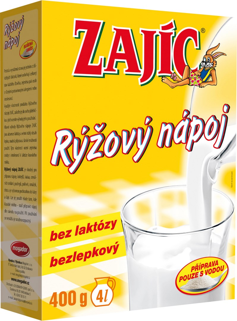 Zajíc Rýžový nápoj - krabička 400 g MOGADOR