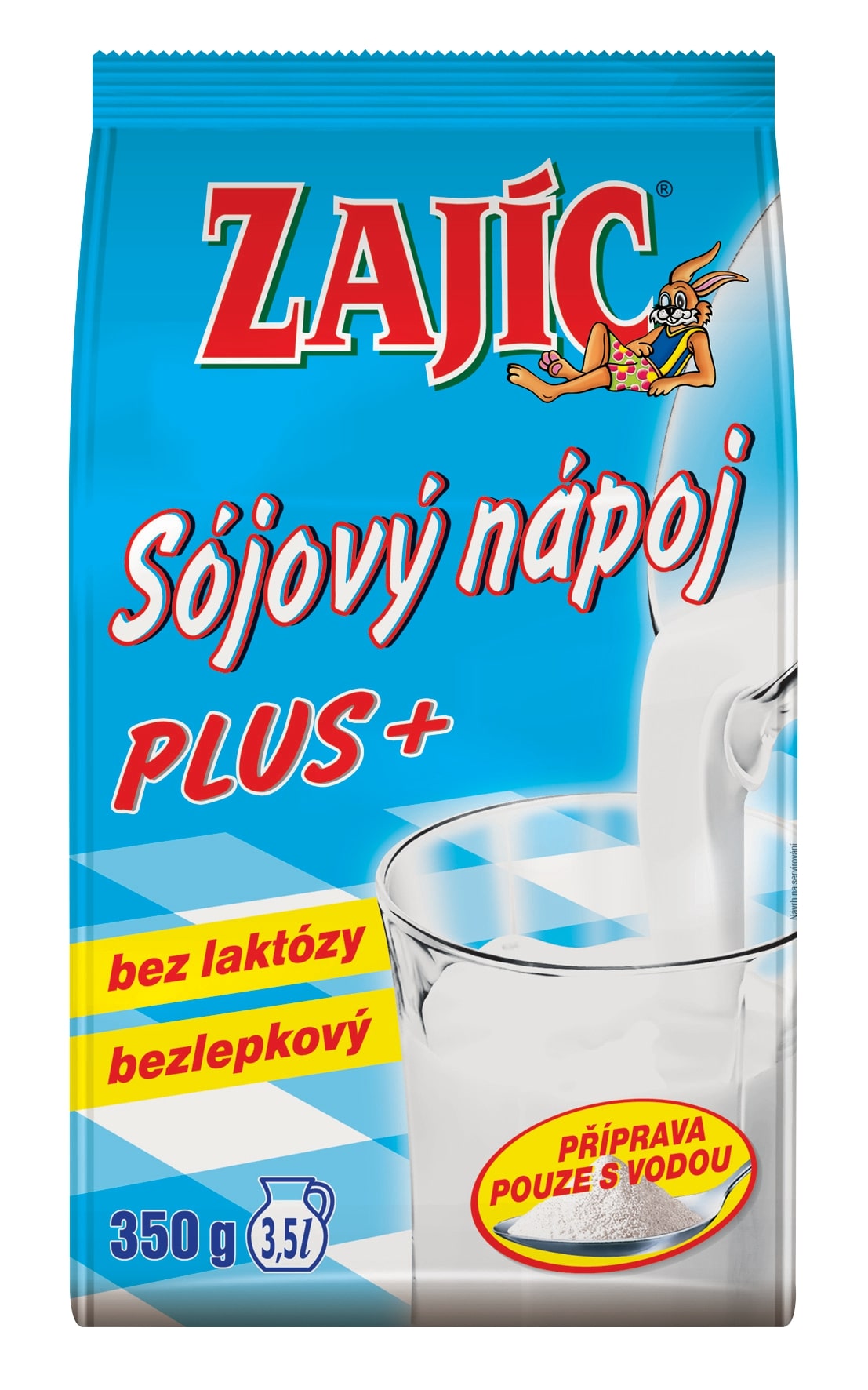 Fotografie Zajíc Sojový nápoj + 10 vitamínů sáček bezl. 350 g MOGADOR