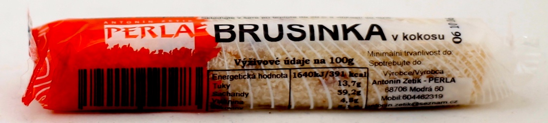 Fotografie Brusinka v kokosu 50 g PERLA