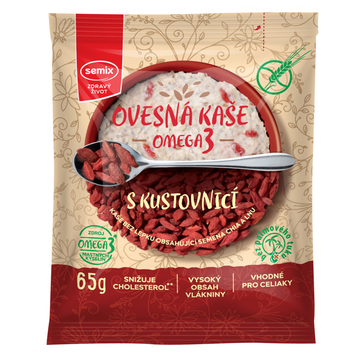 Fotografie Kaše ovesná Omega3 kustovnice bezl. 65 g SEMIX