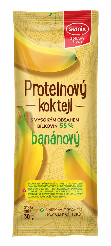 Fotografie Semix Proteinový koktejl banánový 30g A132:z51981
