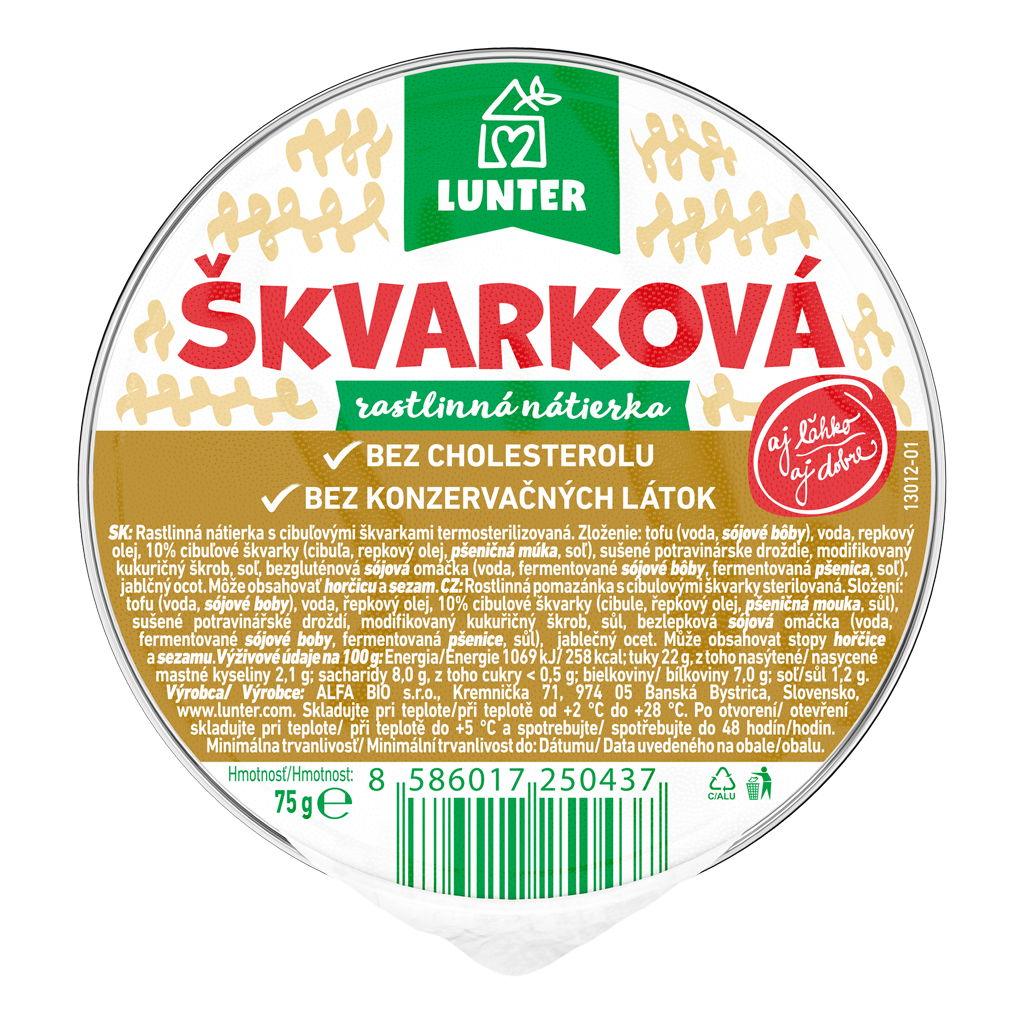 Pomazánka škvarková 75 g LUNTER