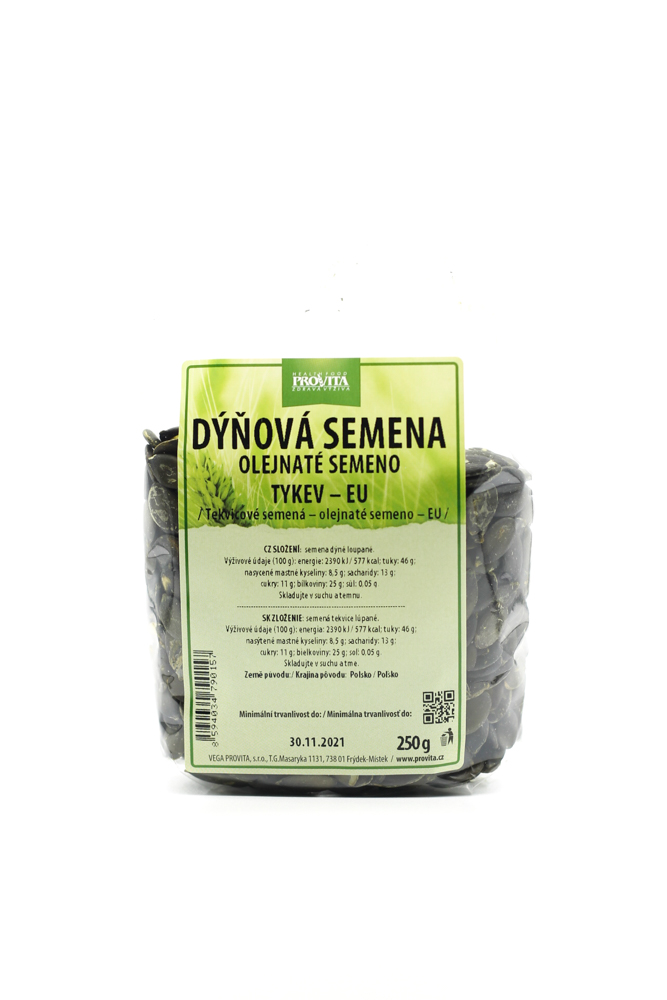 Fotografie Dýňová semena loup. 250 g PROVITA