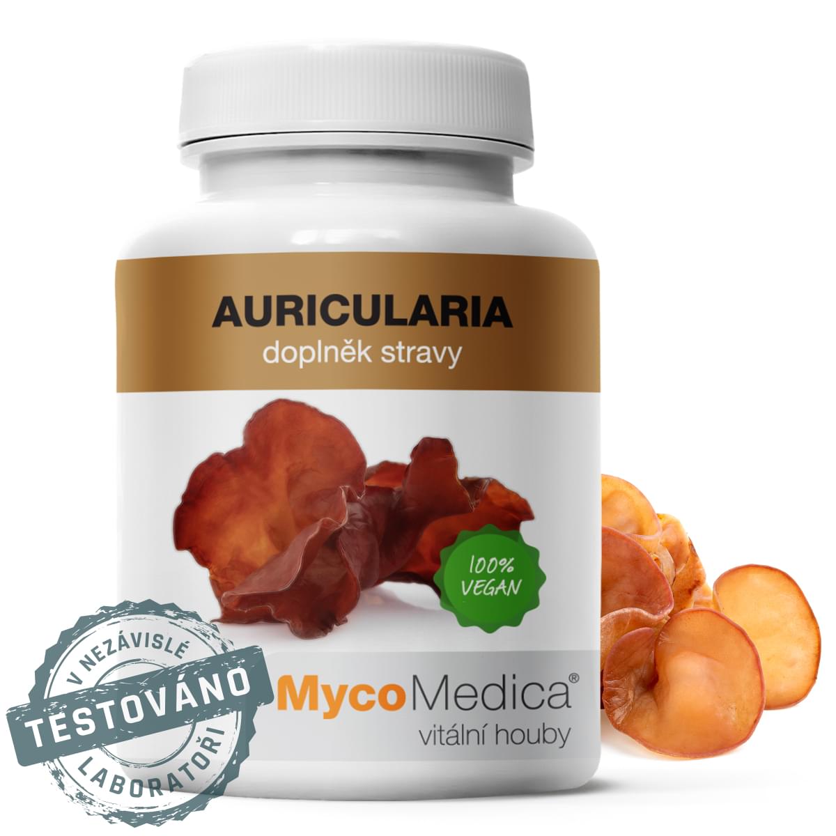 Fotografie Auricularia 90x500mg MycoMedica