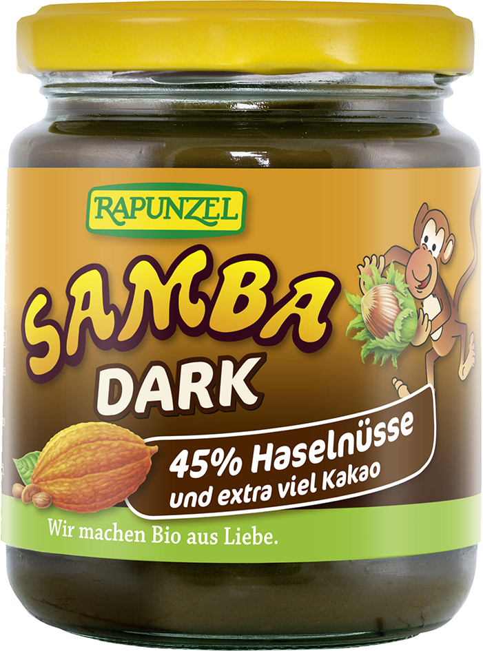 SAMBA DARK oříšková pomazánka RAPUNZEL 250 g BIO