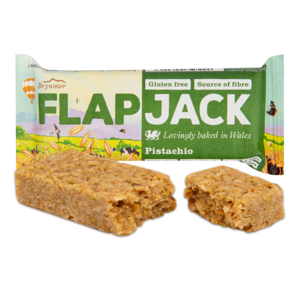 Flapjack ovesný pistácie bezlepkový BRYNMOR 80 g
