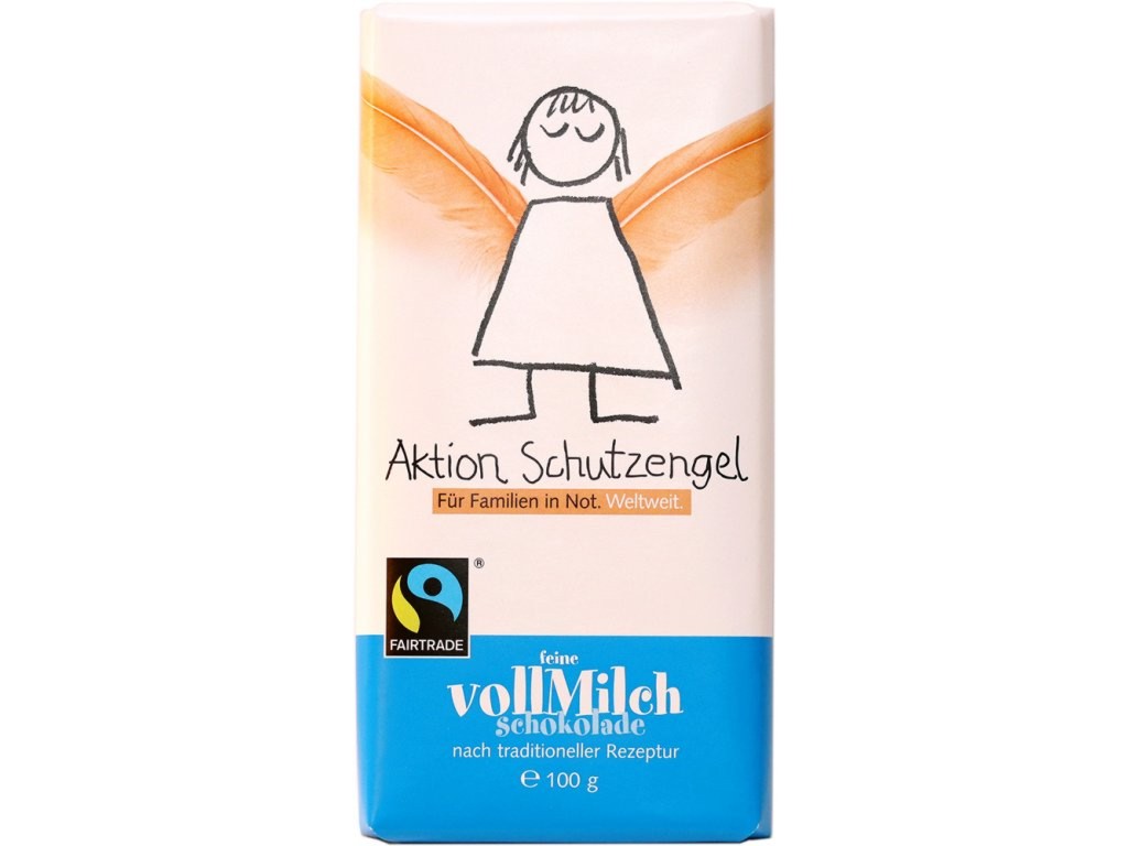 Mléčná čokoláda Anděl Naděje, pomoc rodinám v nouzi 100 g GEPA