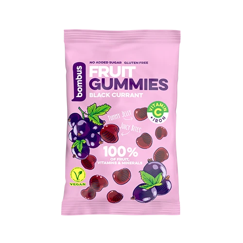 Fotografie BOMBUS Fruit Gummies Černý rybíz 35 g