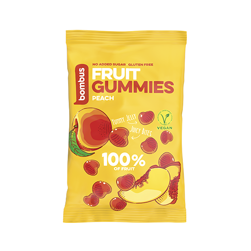 Fotografie BOMBUS Fruit Gummies Broskev 35 g