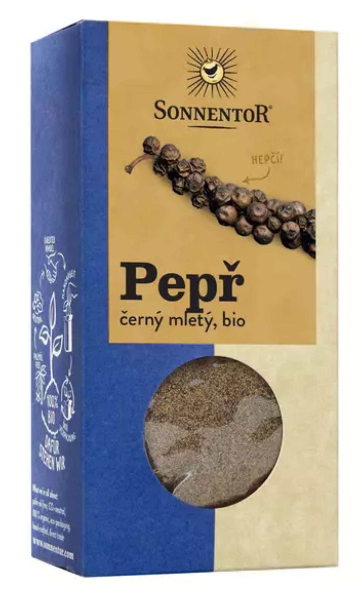 Fotografie SONNENTOR Pepř černý BIO - mletý 50 g