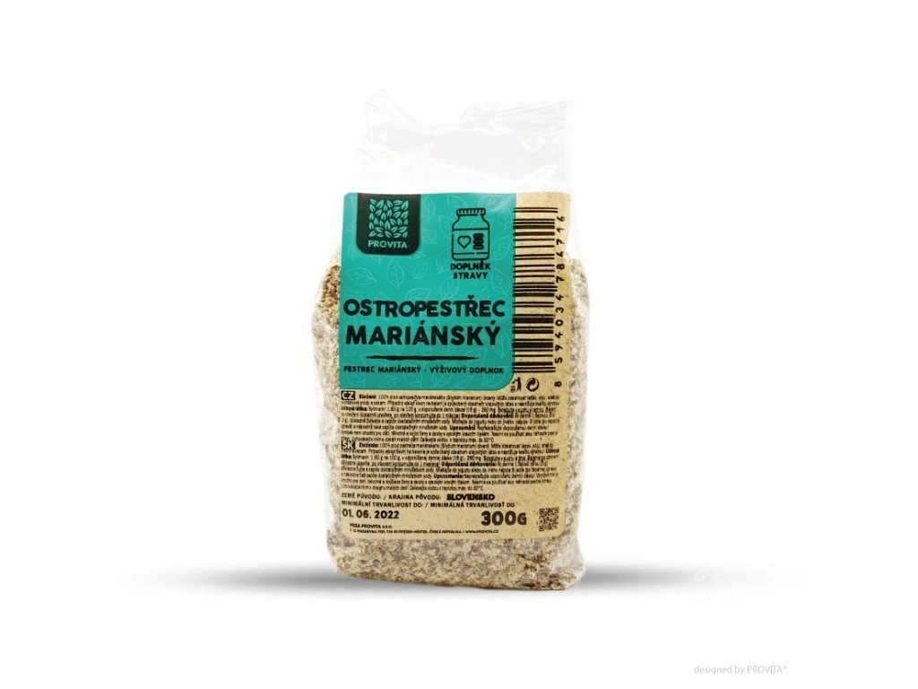 Ostropestřec mariánský plod drcený 300 g PROVITA