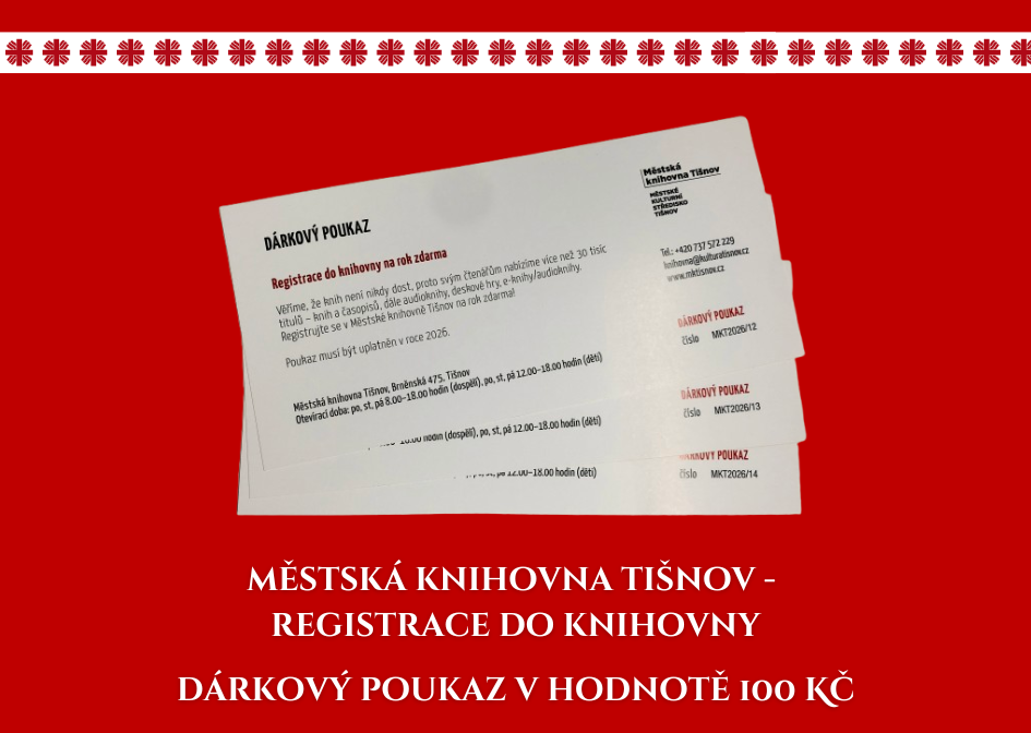 Dárková poukázka na registraci v knihovně