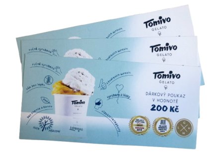 Dárková poukázka na zmrzlinu Tomivo Gelato