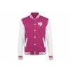Růžovobílá mikina COLLEGE JACKET BK OPAVA dětská