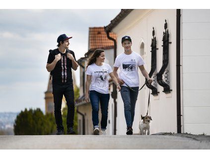 Triko pánské - Žena ve sjezdu bílé