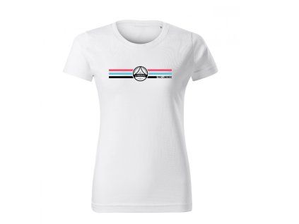 tshirt stripes white damske