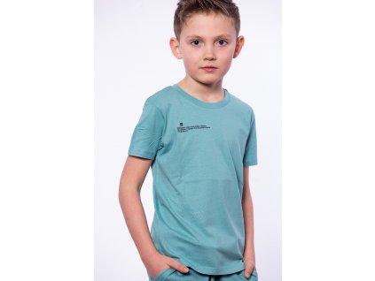 Teal Monstera t-shirt kids kolekce PASTEL