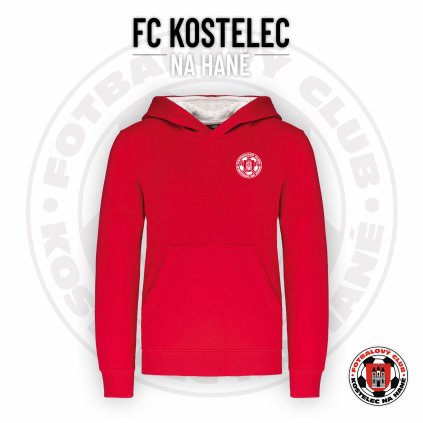 mikina kariban red white detska